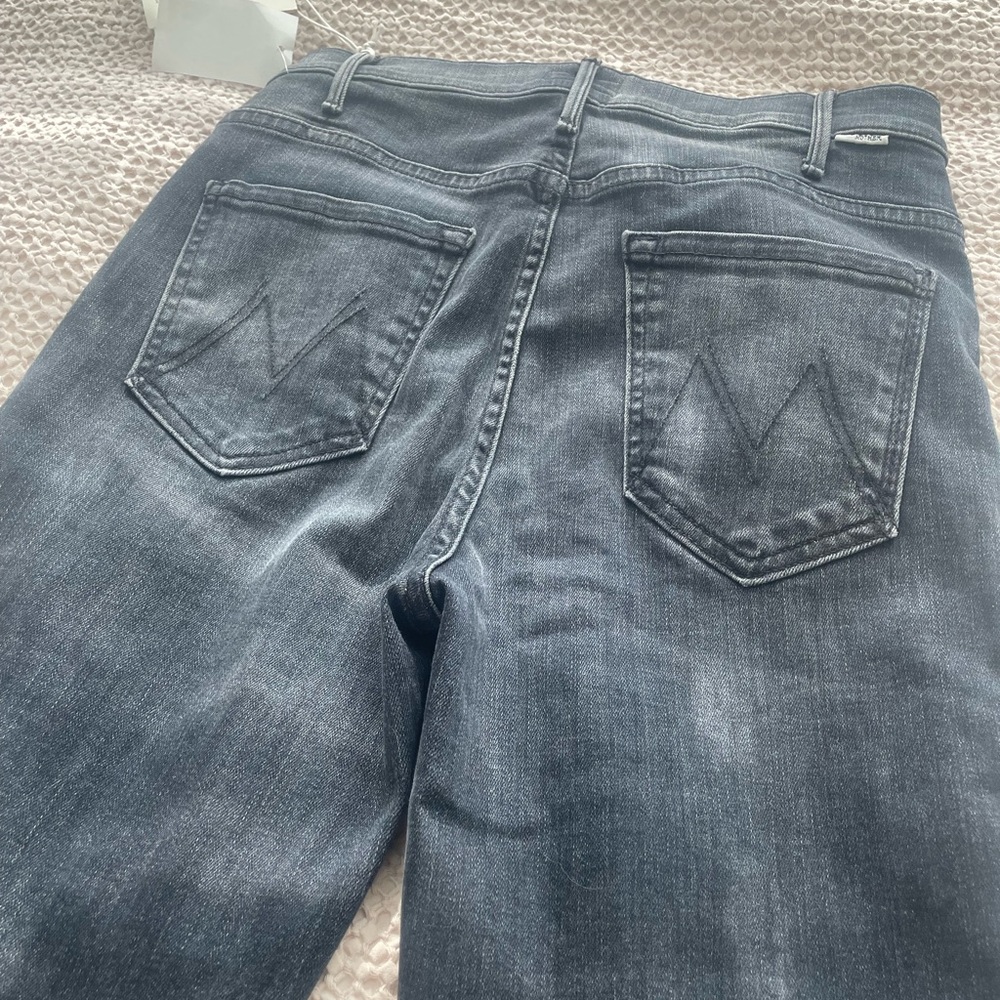 NWT Mother Hustler Ankle Fray Jeans in Dark Wash